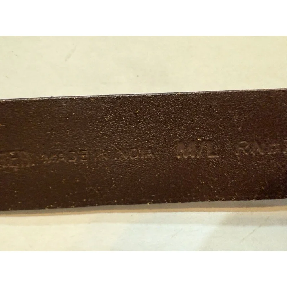 Chicos Ladies Brown Adjustable Belt, Loop Closure M/L RN 79984 Adjustable Slider